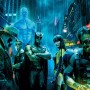 Superhjältarna i Watchmen skapar sammanhållning genom att maskera sig. Foto: Warner Bros Superhjältarna i Watchmen skapar sammanhållning genom att maskera sig. Foto: Warner Bros