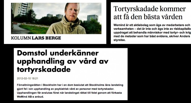 Ett axplock av skriverierna kring det privata vårdföretaget WeMind