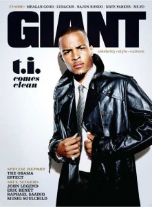 T.I. på omslaget till novembernumret av Giant. 